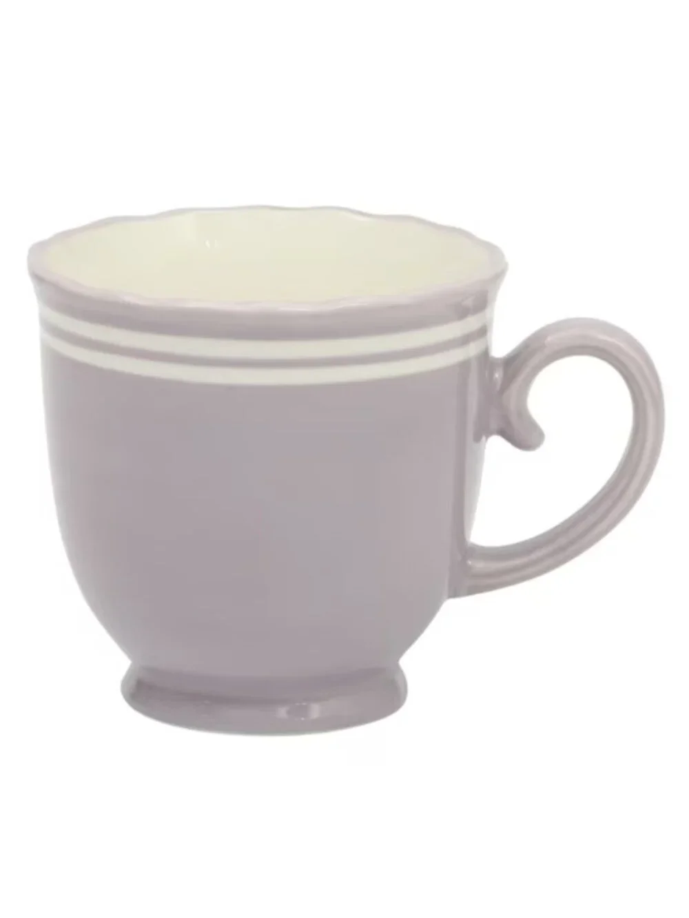 The Pioneer Woman Home Purple Floral Farmhouse Style Ceramic Coffee Mugs Set